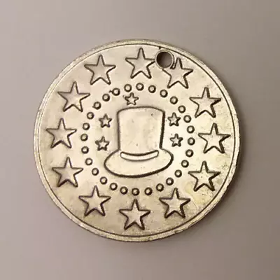 Magicians Hat Stars Pendant Keychain Coin Token 25mm • $7.95