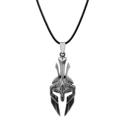 £4.50 • Buy Greek Spartan Warrior Helmet Silver Necklace Pendant Ancient Greece Athens Gift