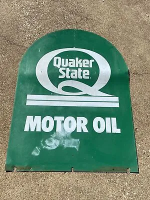 QUAKER STATE Motor OIL METAL Original Tombstone Curb Sign Double Sided • $134.10