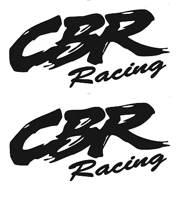 2X Honda CBR Racing High Gloss Black Decals Stickers Logo Vinyl • £3.99