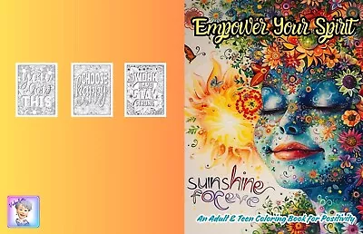 EMPOWER YOUR SPIRIT-A Coloring Book For Positivity - For All Ages Adults Teens • $22