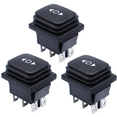 Mxuteuk 3Pcs Waterproof Momentary Rocker Switch (On)/Off/(On) DC 12V 10A Toggle • $14.86