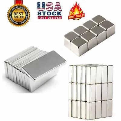 N50 Super Strong Block Round Hole Hook Fridge Rare Earth Neodymium Magnets USA • $6.36