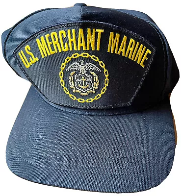 Us Merchant Marine Baseball Cap Navy Blue Trucker Hat Made In Usa New Nos • $36.99