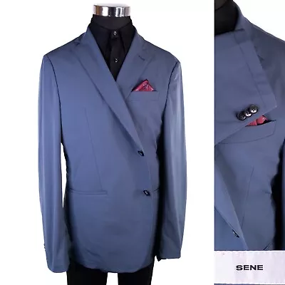 Sene Light Blue Sport Blazer Unstructured Blazer Jacket Coat Taupe Size 48L NWOT • $69.75
