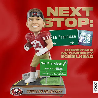 $200 • Buy Christian McCaffrey San Francisco 49ers Next Stop Bobblehead Ltd Ed #10/222