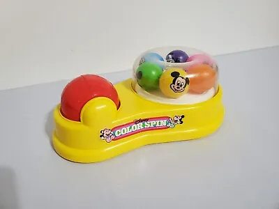 Vintage 1986 Mattel Disney Color Spin Mickey And Minnie Mouse Ball Spin Toy • $9.82
