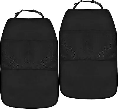 Kick Mat Car Seat Back Protector Cover With Pockets Toy Storage Organiser Kid UK • £9.95