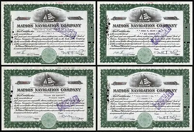 1944 California: 4x Matson Navigation Company - Honolulu Hawaii • $25