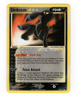 $2999.99 • Buy Pokémon TCG Gold Star Umbreon Pop Series 5 17/17 Non-Holo Ultra Rare NM