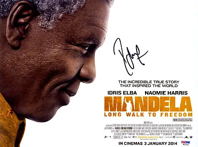 Idris Elba SIGNED 11x14 Photo Nelson Mandela Long Walk PSA/DNA AUTOGRAPHED • $165