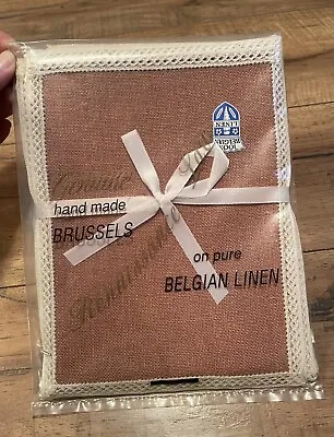 Vintage 100% BELGIAN LINEN Hand Made Renaissance Napkins Set Of 6 ~ NEW • $29.99