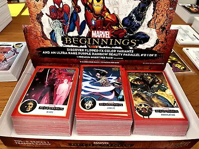 2022 UD Marvel Beginnings VOL 2 Series 1 Complete RED Parallel Base Set 1-180 • $169.99