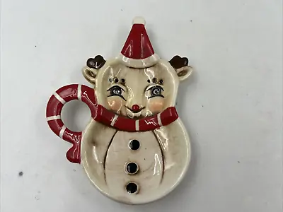 Johanna Parker Ceramic 4x6in Vintage Reindeer Spoon Rest AA01B56012 • $20.14