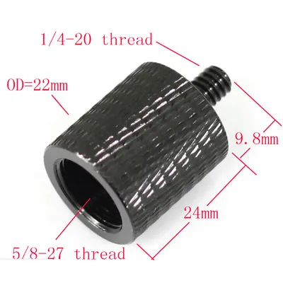 Thread Adapter Microphone Stand 5/8  27 Female To 1/4  20 Male Camera'tripod _xi • $7.65