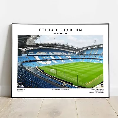 Etihad Stadium Manchester Football Poster Print • £10.71