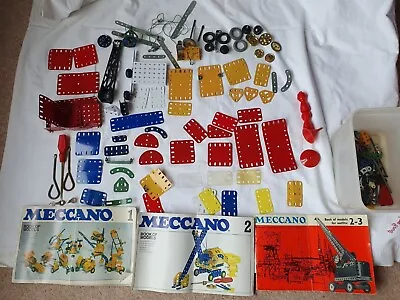 Vintage Meccano Job Lot. With  3 Instruction Manuals • £5