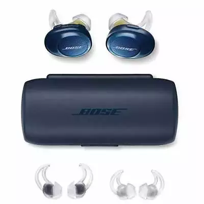 Wireless Bluetooth Earbuds  Bose Sound Free Truly Sport Midnight Blue Headphones • $89.86