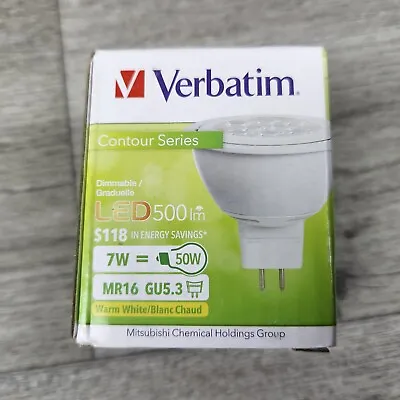 Verbatim Contour Series MR16 GU5.3 Warm White 3000K LED Bulb Beam Dimmable • $3.50