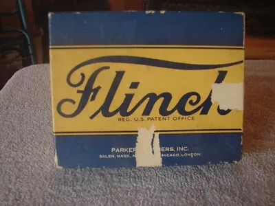 Vintage 1938 Parker Brothers  Flinch  Card Game Blue Box • $6