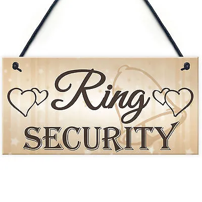 Shabby & Chic Wedding Sign Ring Security Pageboy Best Man Plaque Bride Marriage • £3.99