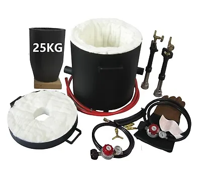 25 KG Large Gas Metal Melting Furnace Dual Propane Smelting Furnace Deluxe Kit • $335