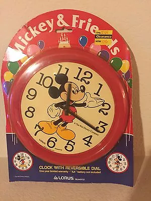 VINTAGE Mickey Mouse Collectible Lorus Quartz Clock- NEW IN PACKAGE • $22.22