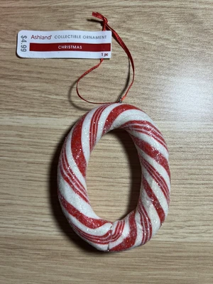 $8.99 • Buy Ashland Collective Ornament Letter O Candy Cane Ornament Christmas Ornament