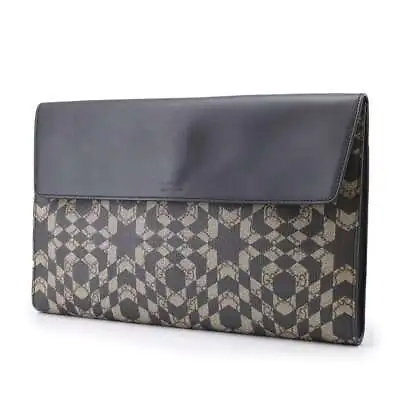 GUCCI Kaleido Star Clutch Bag PVC/Leather Beige/Black 406725 • $270