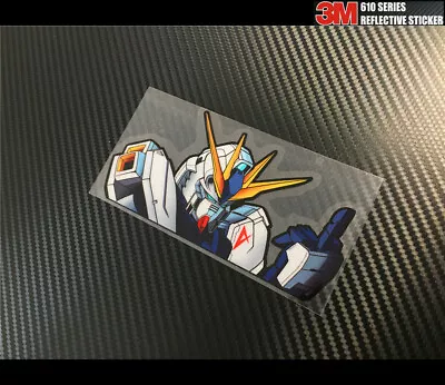 Reflective Gundam Anime Back Off PEEKING Window JDM Sticker #G10 • $6.42