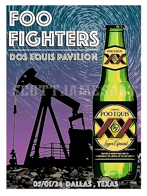 Foo Fighters 11x17  Dallas TX Concert Poster Signed By Scott James Limited 1500 • $40