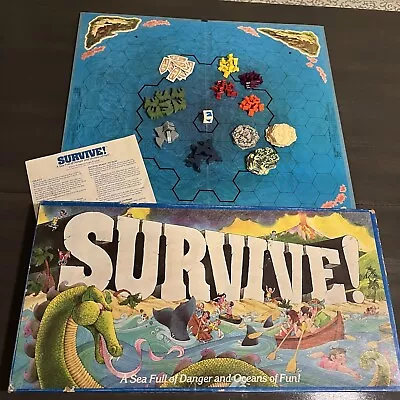 Vintage 1982 SURVIVE! Board Game Parker Brothers 100% Complete • $37.95