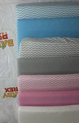 2 X Baby Travel Cot Fitted Sheets For Mattress  - 100% Cotton  Choose Size • £12.89