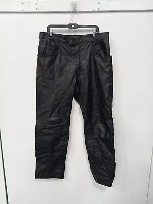 Unik Black Leather Insulated Pants Men's Size 37x31 • $9.99