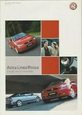 Vauxhall Astra Coupe Convertible Linea Rossa Limited Edition 2002-03 UK Brochure • $32.36