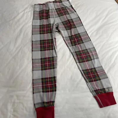 $6.80 • Buy Hanna Andersson Pajama Pants Tartan Plaid 120 6-7 Boys Girls Organic Cotton