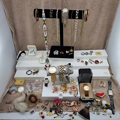 Vintage Estate Lot Of Jewelry Over 3 Pounds. Mixed Silver Costume • $24.25