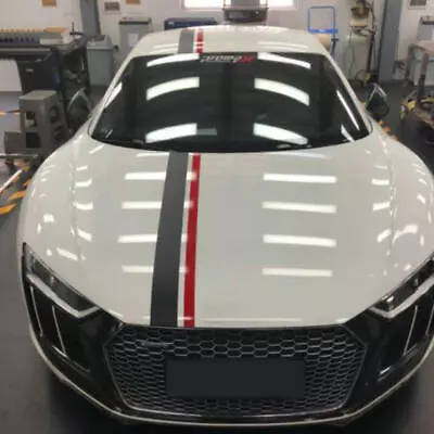 $44.99 • Buy Vinyl Racing Stripes Car Sticker For Audi Mazda VW Bonnet Roof Rear Decals