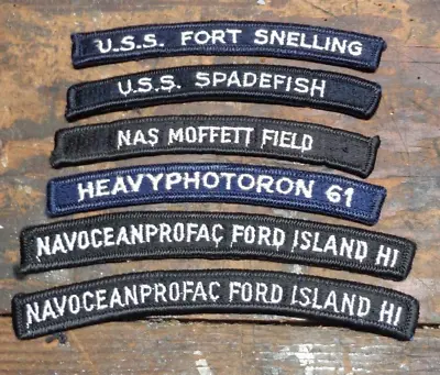 Vietnam War - 1990's Vintage US Navy UIM Rocker Ship & Station Uniform Patches • $9.99