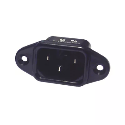 IEC C14 3-Pin Male Panel Mount Power Connector 250Vac 15A • $2.09