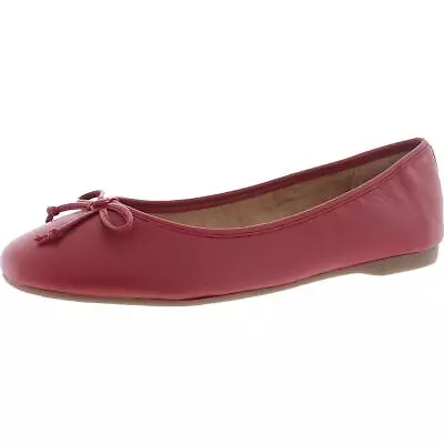 Me Too Womens Hilly Red Leather Bow Flats Shoes 8.5 Medium (BM) BHFO 4606 • $33.99