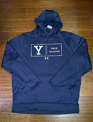 NWT Under Armour Yale University Bulldogs Navy Blue Hoodie Mens 2XL NEW • $39.95