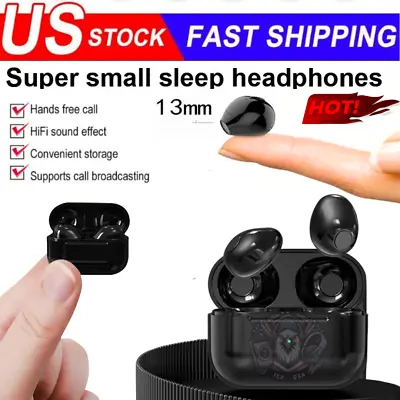 TWS Mini Earbuds Invisible Sleep Headphone Bluetooth 5.2 Earphones Wireless US • $15.97