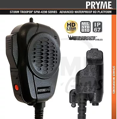 Pryme Storm Trooper IP67 HD Shoulder Microphone For Motorola XTS Series Radios • $138.50