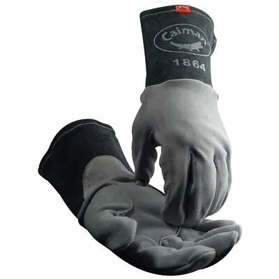 $21.99 • Buy Caiman 1864 - Deerskin Unlined Lean-On Patch TIG Welding Gloves