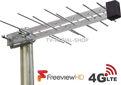 £14.75 • Buy Digital TV Aerial 20 Element HD Freeview Loft & Outdoor Ariel Arial Antenna 4G