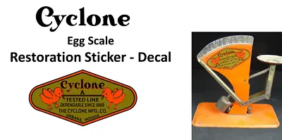 Cyclone Mfg Co. Egg Scale  Restoration  Decal • $9.95