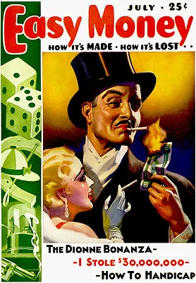 Easy Money - July 1937 - Magazine Cover Poster • $9.99