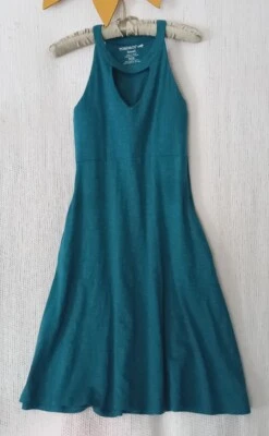 $21.24 • Buy Toad&Co Dress S Teal Organic Cotton Avalon Keyhole Bust Athleisure Comfortable