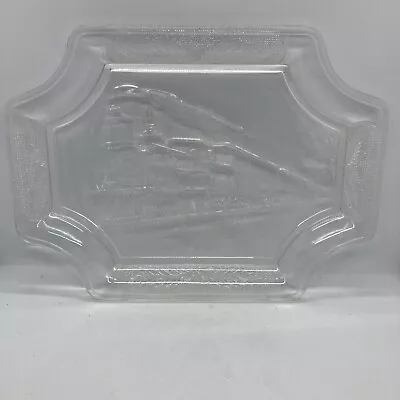 EAPG 12  Serving Plate Railroad Train Canton Glass Co. Ca. 1880 • $29.95